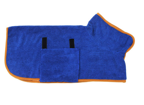 3e3594da-8641-4525-b0e3-6517ffc4d61e-1.jpg Absorbent Pet Bathrobe With Waist-wrapped Microfiber