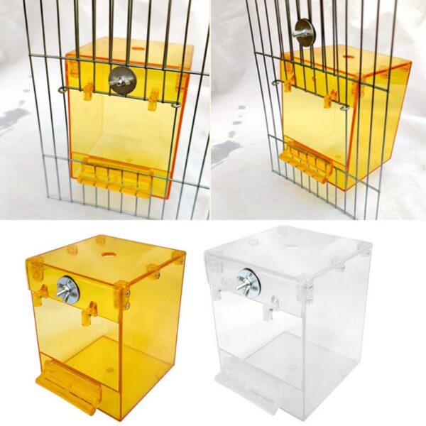 6c17018c-1f0b-4a3e-ac1a-2cedcc9fcb74.jpg External Bird Bath Transparent Bath Square Basin Bird Supplies Pet Supplies