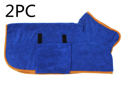 b2dd119d-97e3-4e4d-a17b-19eb551c1fd7-1.jpg Absorbent Pet Bathrobe With Waist-wrapped Microfiber