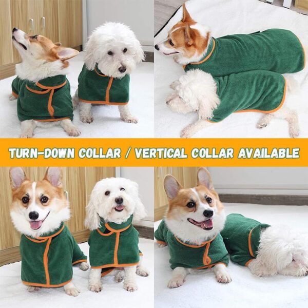b510d564-50cc-4a30-8fb5-a4d2d0cf68d8.jpg Absorbent Pet Bathrobe With Waist-wrapped Microfiber