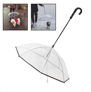 ed4e8094-c44c-44d3-a17a-cb2a1ab511c8.jpg Dog's Transparent Umbrella With Traction Chain Removable Umbrella Pet Products